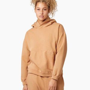 TKEES Womens Core Original Hoodie Sweatshirt Long Sleeve 100% Cotton Toast 10/12